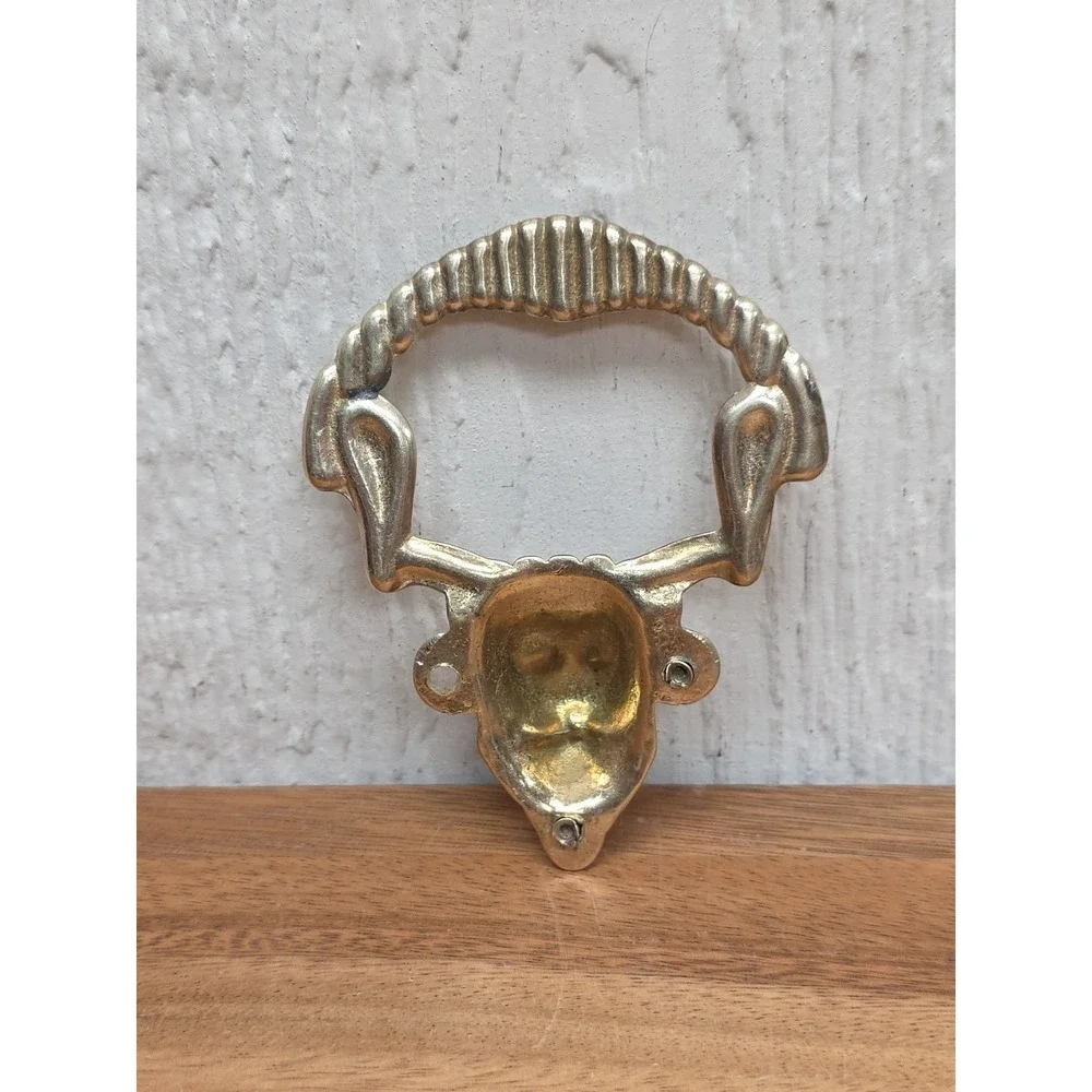 Antique Lion Face Bail Pull Drawer Hardware Cabinet Cupboard Door Handles Ornate